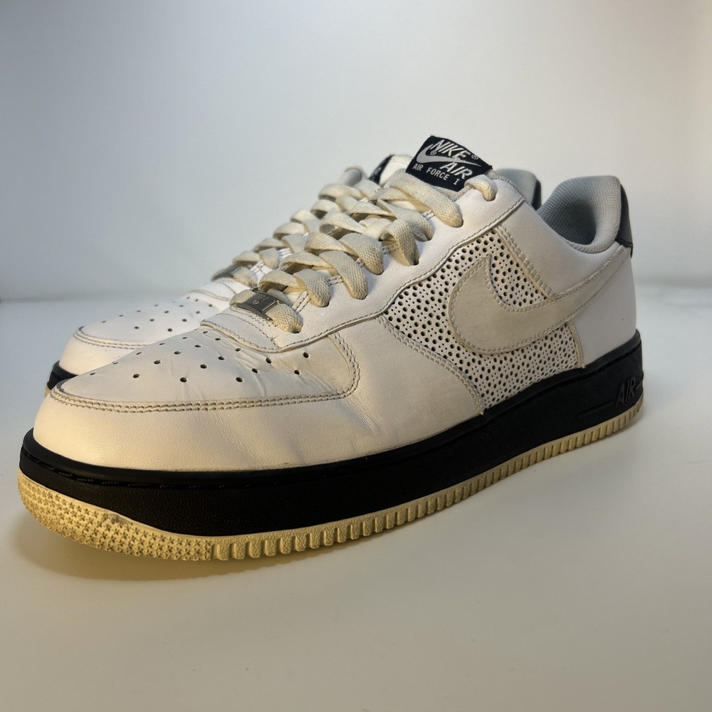 Nike Air Force 1 Low '07 Sneakers Mens 12 White Navy Obsidian 315122-991 Shoes